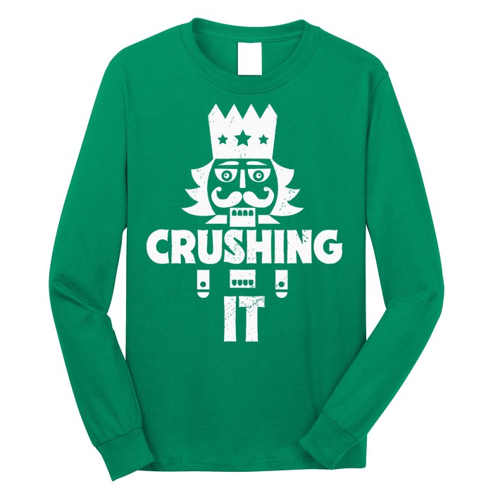 Nutcracker Vintage Christmas Nutcracker Crushing It Long Sleeve Shirt