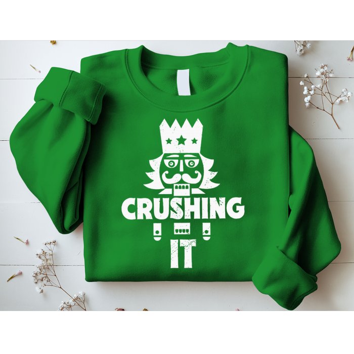 Nutcracker Vintage Christmas Nutcracker Crushing It Sweatshirt
