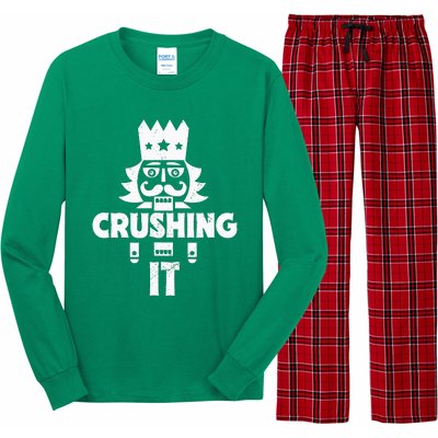 Nutcracker Vintage Christmas Nutcracker Crushing It Long Sleeve Pajama Set