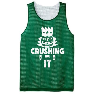 Nutcracker Vintage Christmas Nutcracker Crushing It Mesh Reversible Basketball Jersey Tank