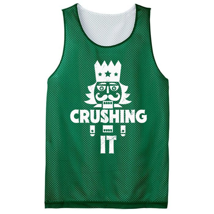 Nutcracker Vintage Christmas Nutcracker Crushing It Mesh Reversible Basketball Jersey Tank