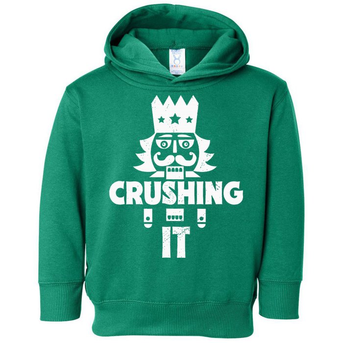 Nutcracker Vintage Christmas Nutcracker Crushing It Toddler Hoodie