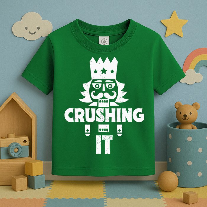 Nutcracker Vintage Christmas Nutcracker Crushing It Toddler T-Shirt