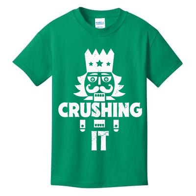 Nutcracker Vintage Christmas Nutcracker Crushing It Kids T-Shirt