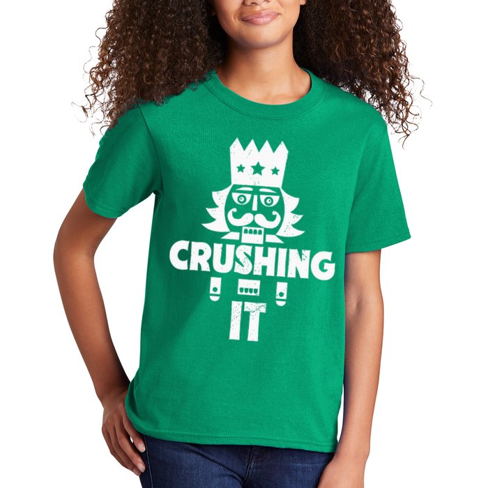 Nutcracker Vintage Christmas Nutcracker Crushing It Kids T-Shirt