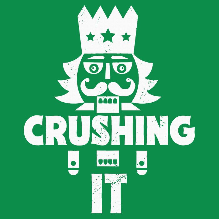 Nutcracker Vintage Christmas Nutcracker Crushing It Kids T-Shirt
