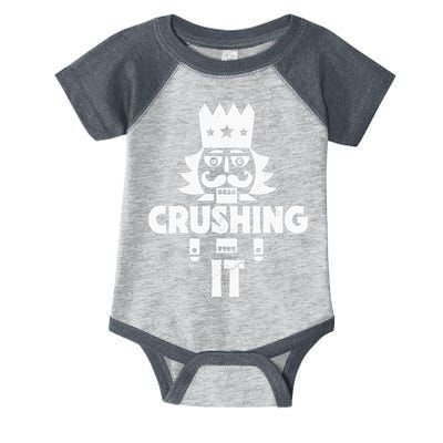 Nutcracker Vintage Christmas Nutcracker Crushing It Infant Baby Jersey Bodysuit
