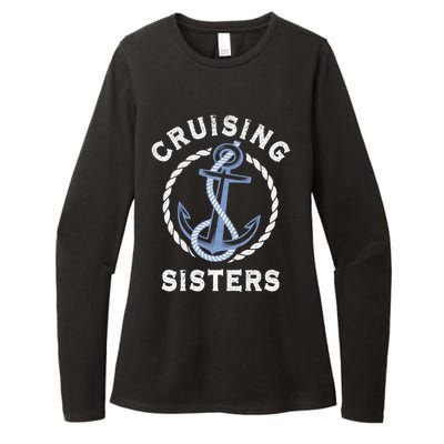 Nautical Vacation Cruising Together Cruising Sisters Cruise Gift Womens CVC Long Sleeve Shirt