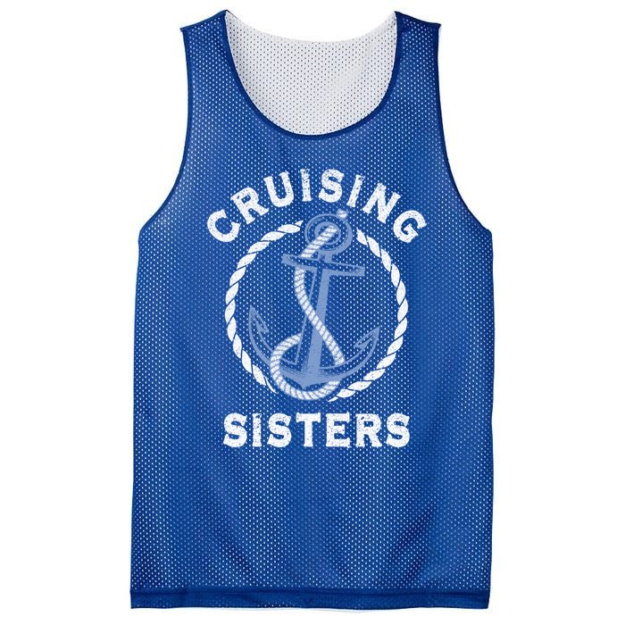 Nautical Vacation Cruising Together Cruising Sisters Cruise Gift Mesh Reversible Basketball Jersey Tank