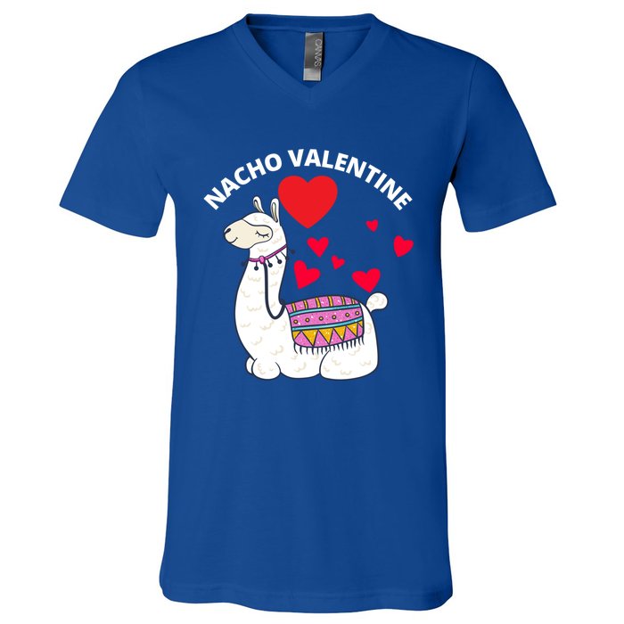 Nacho Valentines Day Costume Llama Meaningful Gift V-Neck T-Shirt