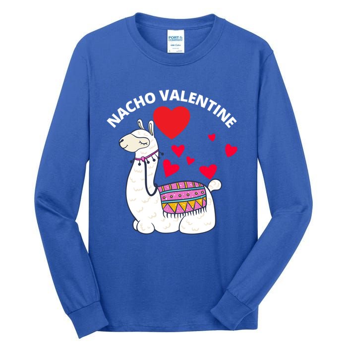 Nacho Valentines Day Costume Llama Meaningful Gift Tall Long Sleeve T-Shirt