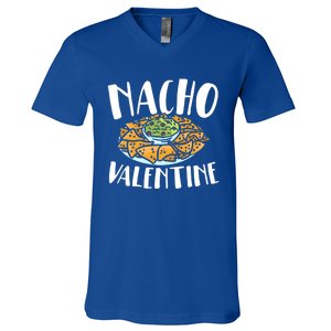 Nacho Valentines Day Foodie Nacho Lover Taco Mexican Food Funny Gift V-Neck T-Shirt