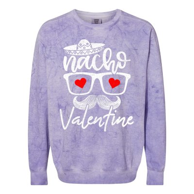 Nacho Valentines Day Heart Humor Funny Funny Gift Colorblast Crewneck Sweatshirt