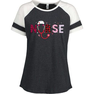 Nurse Valentines Day Love Nursing Student Rn Life Gift Enza Ladies Jersey Colorblock Tee