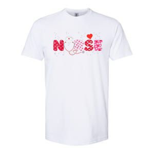 Nurse Valentines Day Cute Gift Valentine Scrub Tops Cute Gift Softstyle CVC T-Shirt