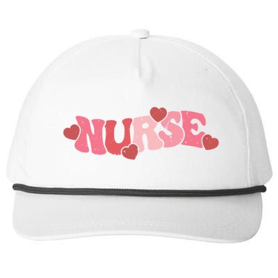 Nurse Valentines Day Valentine Er Icu Nicu Rn Nurses Gift Snapback Five-Panel Rope Hat