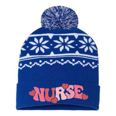 Nurse Valentines Day Valentine Er Icu Nicu Rn Nurses Gift USA-Made Snowflake Beanie