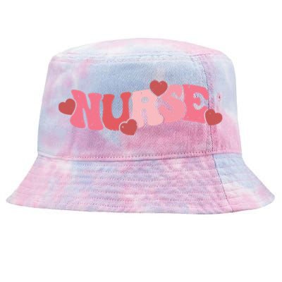 Nurse Valentines Day Valentine Er Icu Nicu Rn Nurses Gift Tie-Dyed Bucket Hat