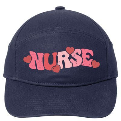 Nurse Valentines Day Valentine Er Icu Nicu Rn Nurses Gift 7-Panel Snapback Hat