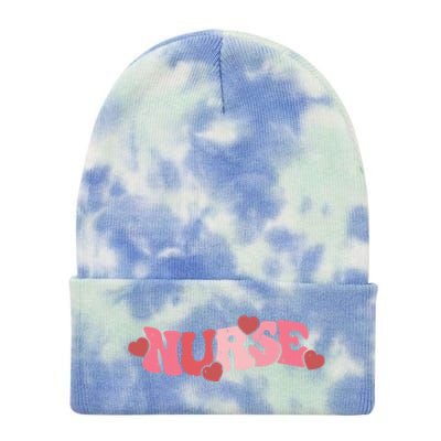 Nurse Valentines Day Valentine Er Icu Nicu Rn Nurses Gift Tie Dye 12in Knit Beanie