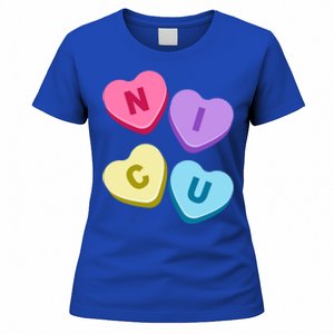 Nurse Valentines Day Gift Candy Valentine Hearts Nicu Nurses Meaningful Gift Women's T-Shirt