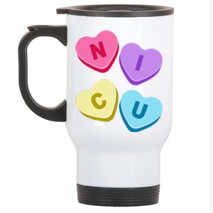 Nurse Valentines Day Candy Valentine Hearts NICU Nurses Stainless Steel Travel Mug