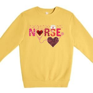 Nurse Valentines Day Cupids Favorite Nurse Life Nurses Women Funny Premium Crewneck Sweatshirt