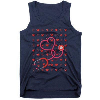 Nurse Valentines Day Valentine ER ICU NICU RN Nurses Women Cute Tank Top