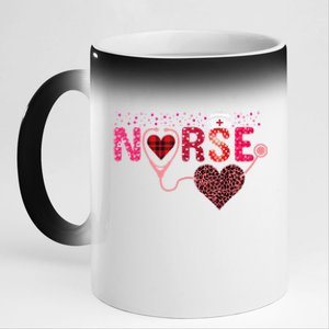 Nurse Valentines Day Cupids Favorite Nurse Life Nurses 11oz Black Color Changing Mug