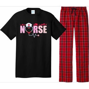 Nurse Valentines Day Hearts Love Valentines Day Nurse Gift Pajama Set