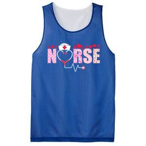 Nurse Valentines Day Hearts Love Valentines Day Nurse Gift Mesh Reversible Basketball Jersey Tank