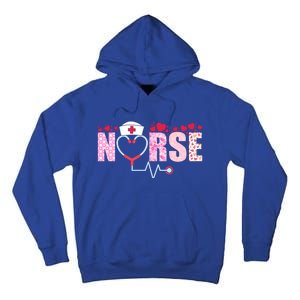 Nurse Valentines Day Hearts Love Valentines Day Nurse Gift Tall Hoodie