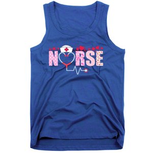 Nurse Valentines Day Hearts Love Valentines Day Nurse Gift Tank Top