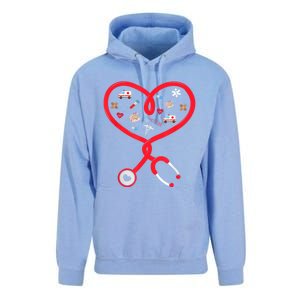 Nurse Valentines Day Nursing Health Worker Stethoscope Love Unisex Surf Hoodie