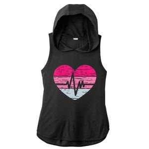 Nurse Valentines Day Heart Stethoscope Love Nursing Ladies PosiCharge Tri-Blend Wicking Draft Hoodie Tank