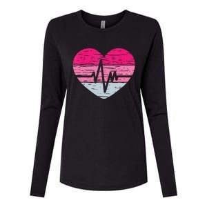 Nurse Valentines Day Heart Stethoscope Love Nursing Womens Cotton Relaxed Long Sleeve T-Shirt