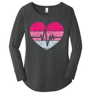 Nurse Valentines Day Heart Stethoscope Love Nursing Women's Perfect Tri Tunic Long Sleeve Shirt