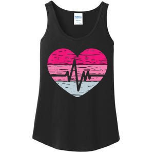 Nurse Valentines Day Heart Stethoscope Love Nursing Ladies Essential Tank