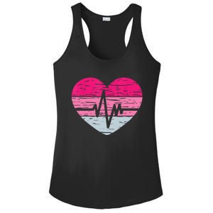 Nurse Valentines Day Heart Stethoscope Love Nursing Ladies PosiCharge Competitor Racerback Tank