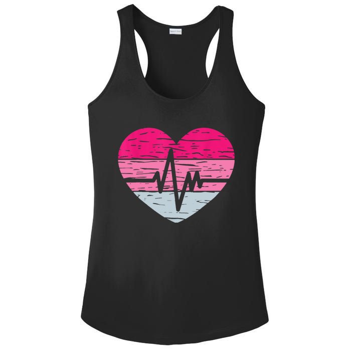 Nurse Valentines Day Heart Stethoscope Love Nursing Ladies PosiCharge Competitor Racerback Tank