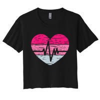 Nurse Valentines Day Heart Stethoscope Love Nursing Women's Crop Top Tee