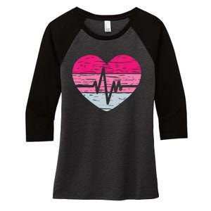 Nurse Valentines Day Heart Stethoscope Love Nursing Women's Tri-Blend 3/4-Sleeve Raglan Shirt