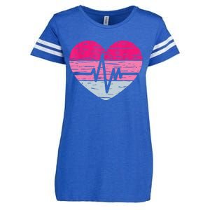 Nurse Valentines Day Heart Stethoscope Love Nursing Enza Ladies Jersey Football T-Shirt