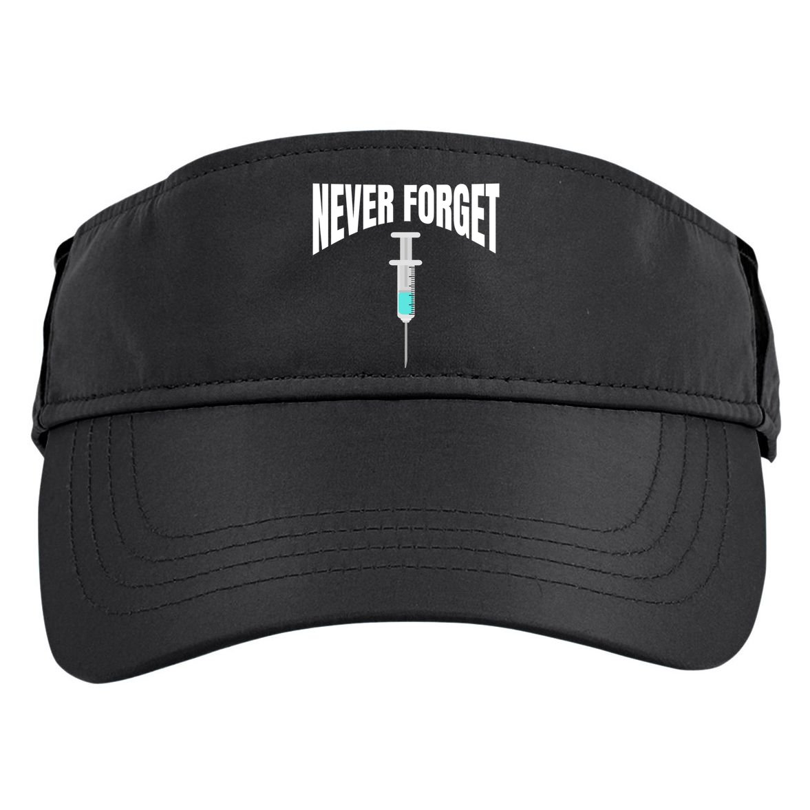 No Vaccine Date Never Forget Gift Adult Drive Performance Visor
