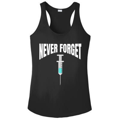 No Vaccine Date Never Forget Gift Ladies PosiCharge Competitor Racerback Tank