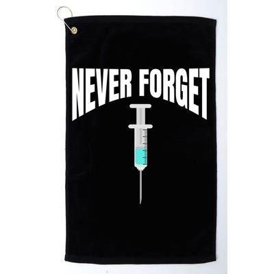 No Vaccine Date Never Forget Gift Golf Towel