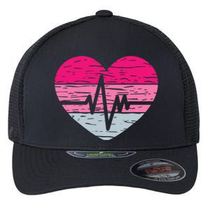 Nurse Valentines Day Heart Stethoscope Love Nursing Flexfit Unipanel Trucker Cap