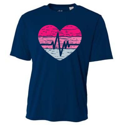 Nurse Valentines Day Heart Stethoscope Love Nursing Cooling Performance Crew T-Shirt