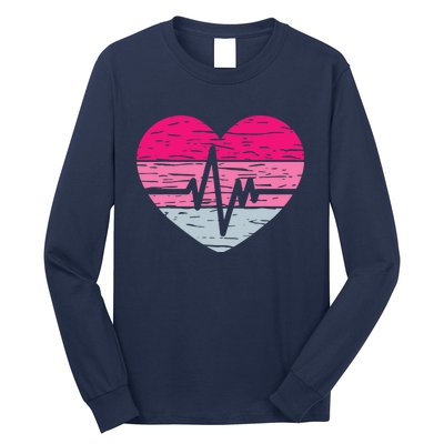 Nurse Valentines Day Heart Stethoscope Love Nursing Long Sleeve Shirt