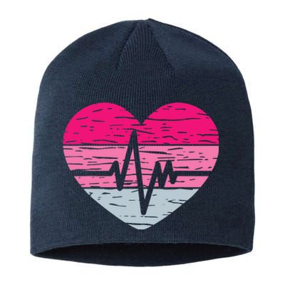 Nurse Valentines Day Heart Stethoscope Love Nursing Sustainable Beanie